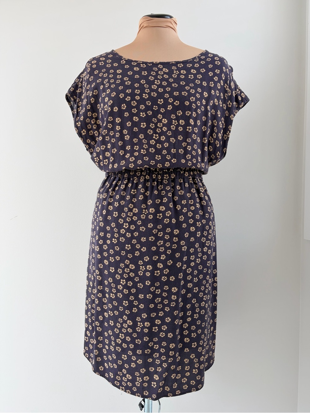 Poetry Navy Floral Dress – Elastic Waist Floral Print Dress | Size 14